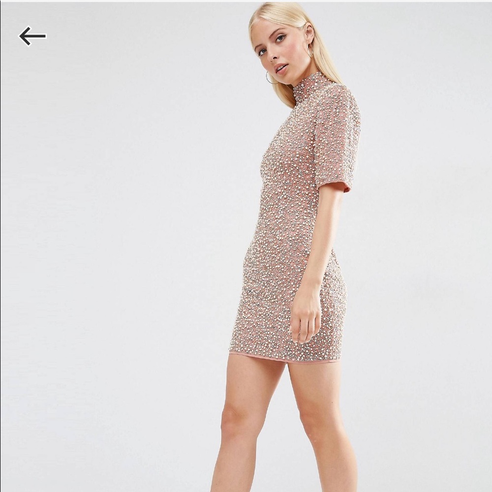 ASOS Pearl Embellished Mini Dress